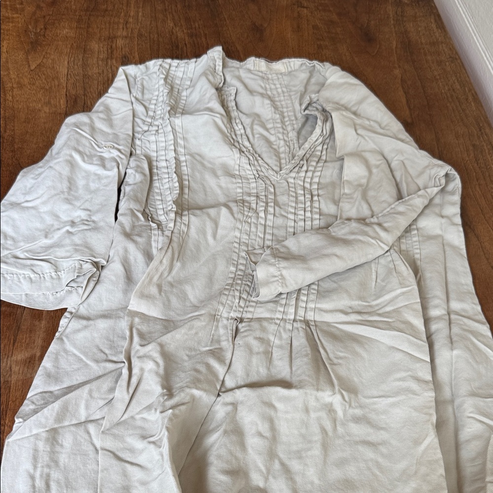 CP Shades Off-White Pleated Blouse